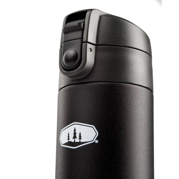 svart termos drikkeflaske detalj