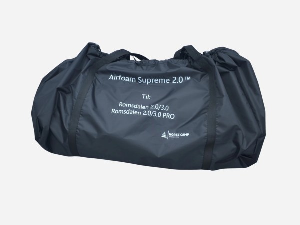Airfoam Supreme Gen 2 madrass til Romsdalen taktelt – pakket i transportbag