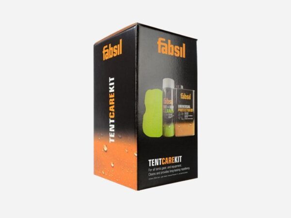 tent care kit frilagt bilde av tent care kit på grå produktmal bakgrunn