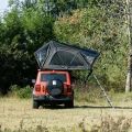 Norse Camp Breheimen Wide taktelt oppslått på bil sett bakfra i natur